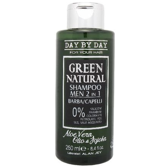 Чоловічий шампунь для бороди 2 в 1 green natural Alan Jey, 250 мл