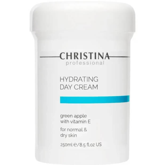 Зволожувальний крем з яблуком та вітаміном Е для нормальної та сухої шкіри Hydrating Day Cream Green Apple Christina