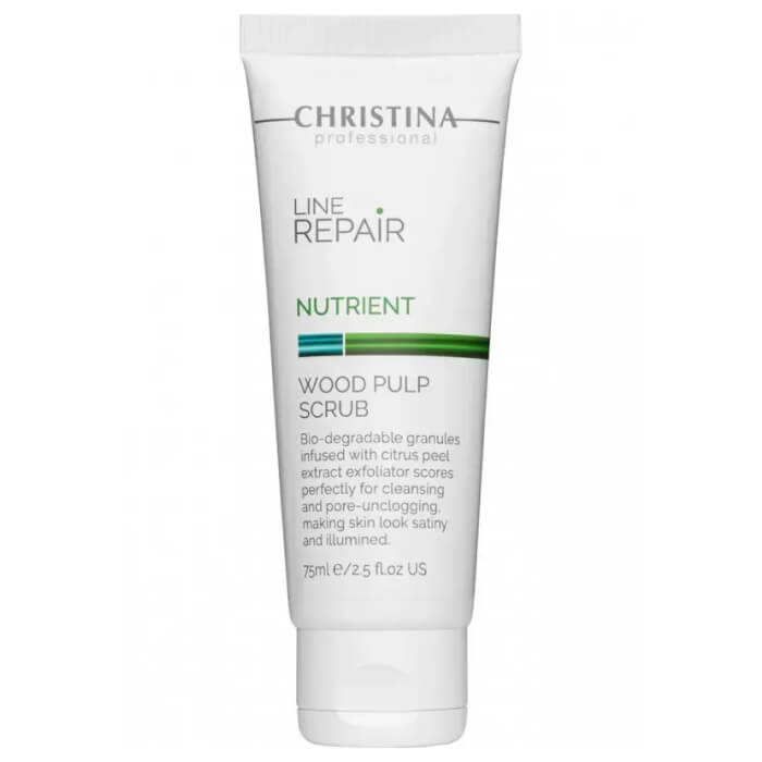 Скраб для обличчя з дерев'яною целюлозою Line Repair Nutrient Wood Pulp Scrub Christina