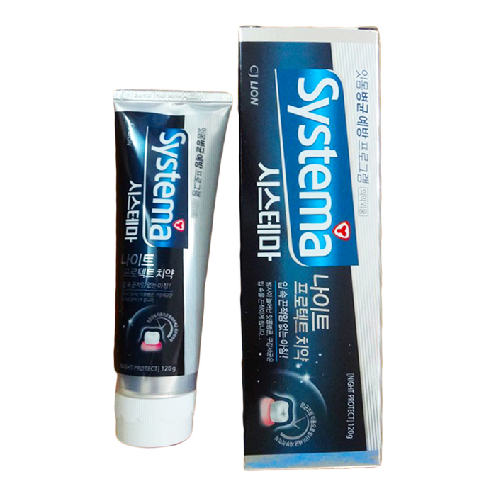 Зубна паста нічна "Антибактеріальний захист" Systema CJ Lion, 120 мл