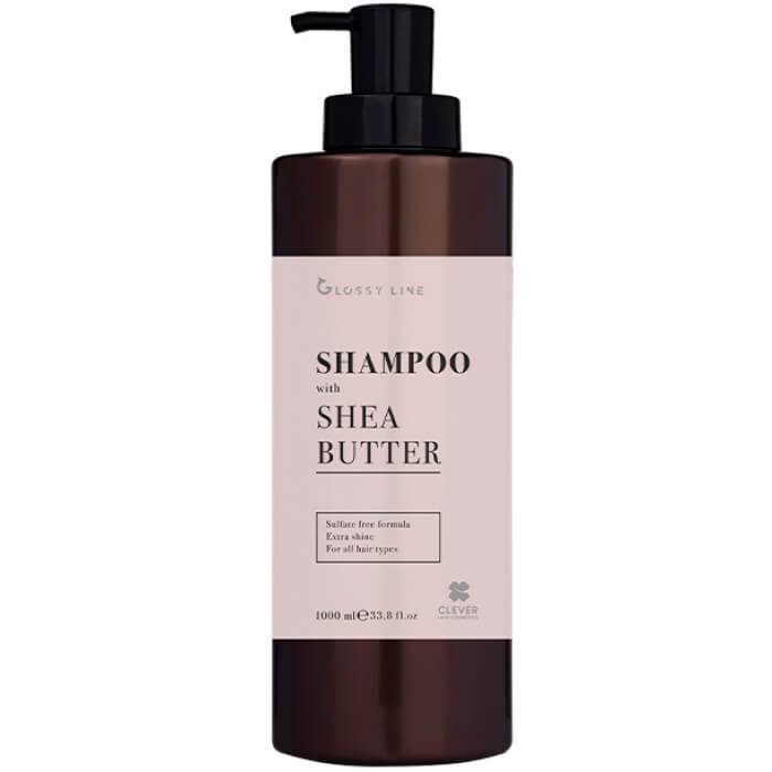 Безсульфатний шампунь з олією ши для блиску волосся Glossy Line Shampoo With Shea, 1000 мл