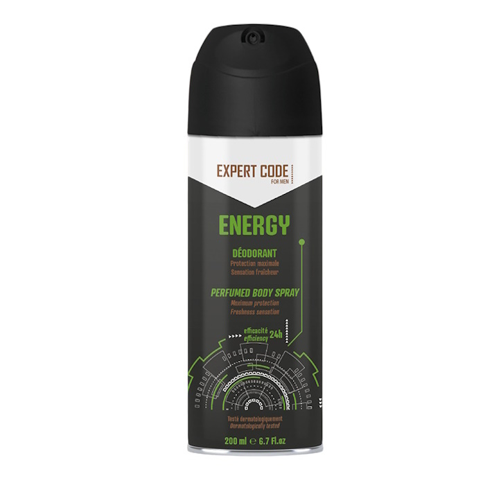 Дезодорант для чоловіків For Men Deodorant Energy Expert code, 200 мл