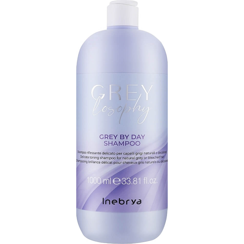 Тонирующий шампунь для натуральных, седых и блондированных волос Grey By Day Shampoo Inebrya, 1000