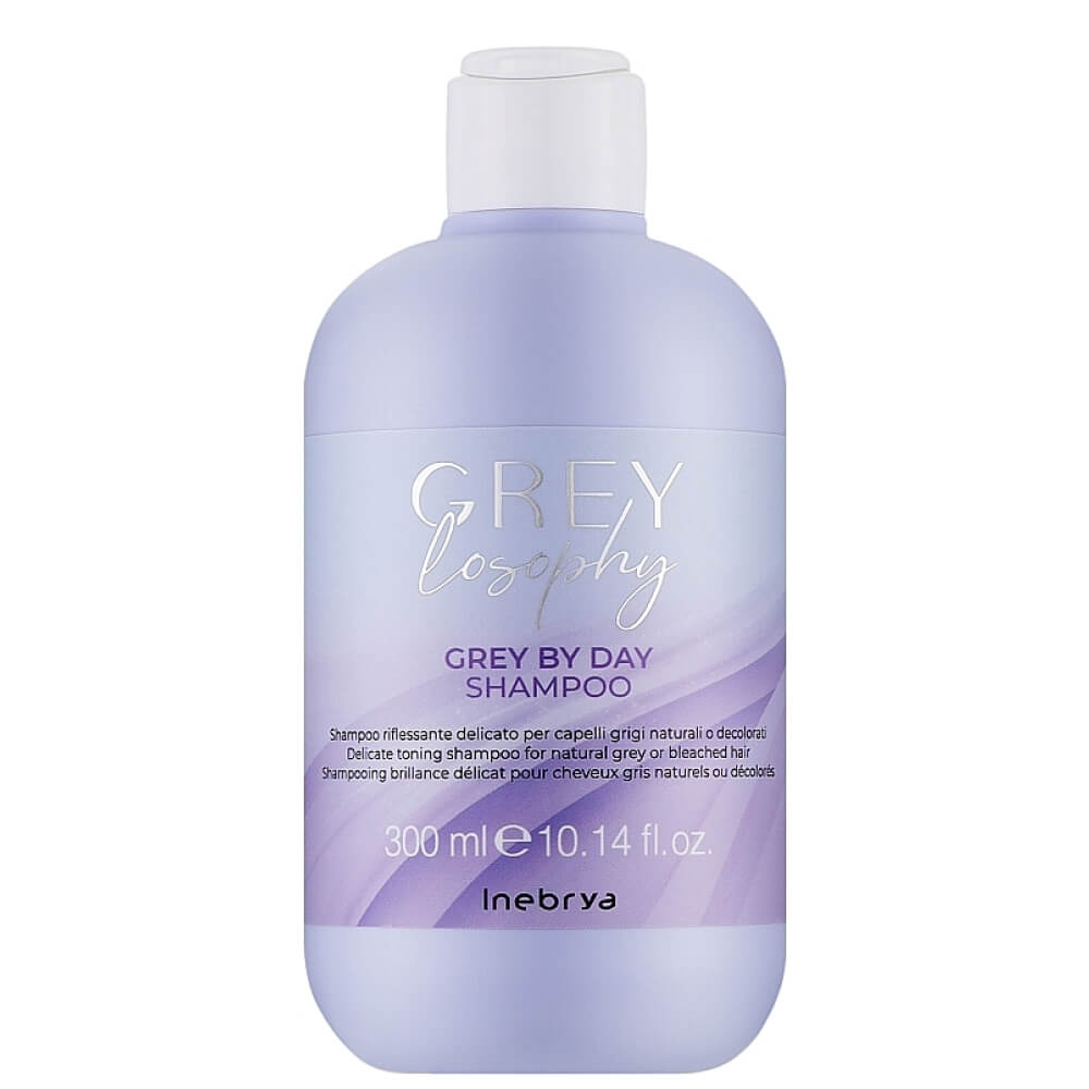 Тонирующий шампунь для натуральных, седых и блондированных волос Grey By Day Shampoo Inebrya, 300  м