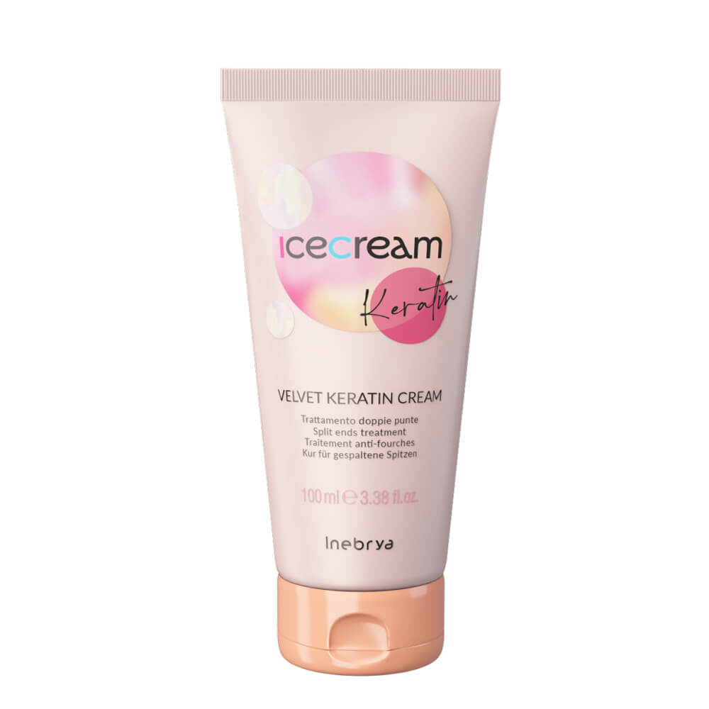 Крем з кератином для пошкодженого волосся Keratin Ice Cream Inebrya, 100  мл