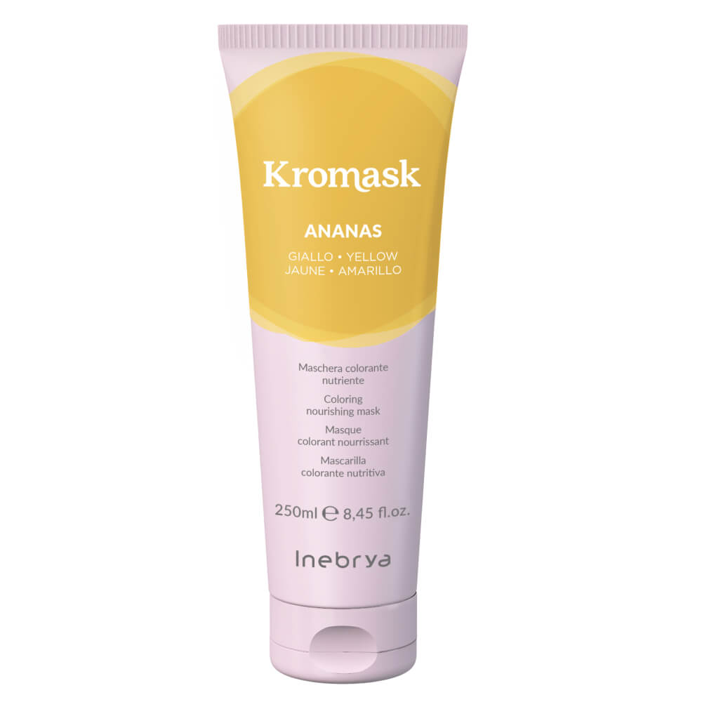 Тонувальна маска для волосся KroMask Nourishing Colour Mask Inebrya Yellow, 250  мл