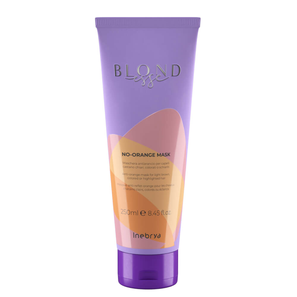 Inebrya Blondesse No-Orange Mask — маска для окрашенных волос против оранжевого оттенка, 250 мл