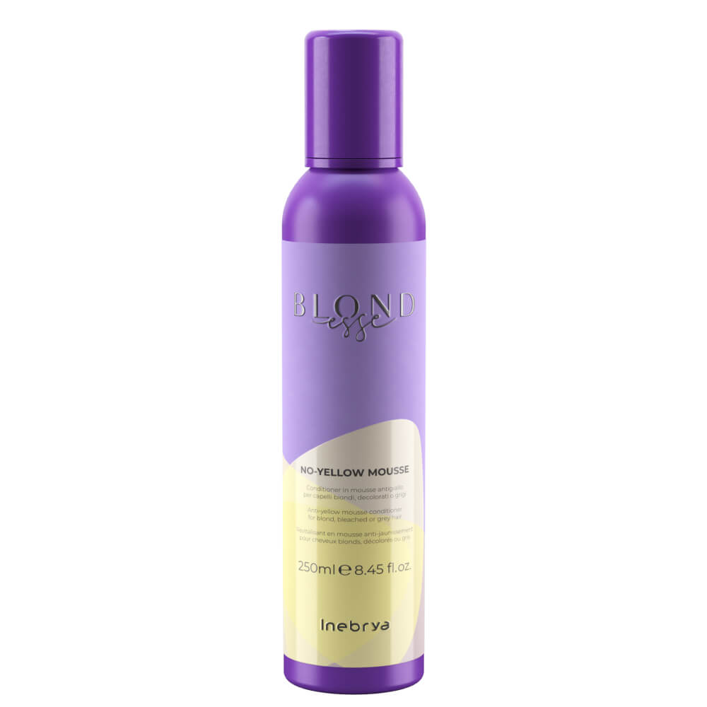 Inebrya Blondesse No-Yellow Mousse Conditioner — мус-кондиціонер для освітленого або сивого волосся, 250 мл