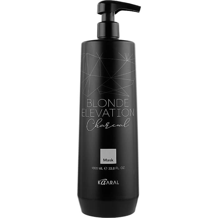 Чорна тонувальна вугільна маска для волосся Blonde Elevation Charcoal Mask Kaaral, 1000 мл
