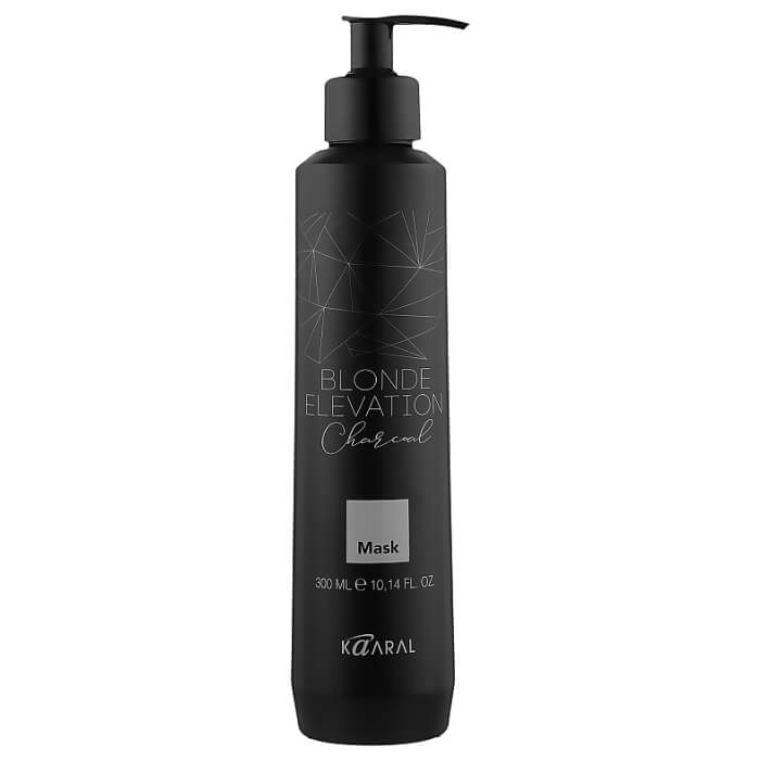 Чорна тонувальна вугільна маска для волосся Blonde Elevation Charcoal Mask Kaaral, 300 мл