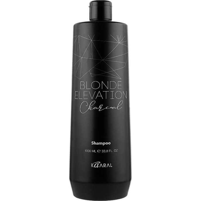 Чорний вугільний тонуючий шампунь для волосся Blonde Elevation Charcoal Shampoo Kaaral, 1000 мл