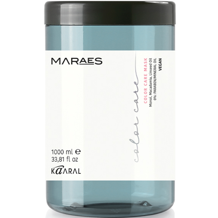 Kaaral Maraes Color Care Mask — маска для фарбованого волосся з олією макадамії та лляною олією, 1000 мл
