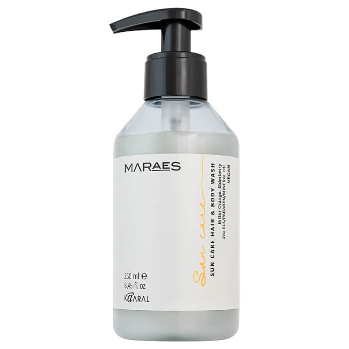 Шампунь 2 в 1 для тіла та волосся після засмаги з екстрактами бузини та гіркого апельсина Maraes Sun Care Hair