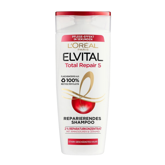Відновлюючий шампунь "Повне відновлення 5" для пошкодженого волосся з кератином L'Oréal Paris Elseve, 400 мл