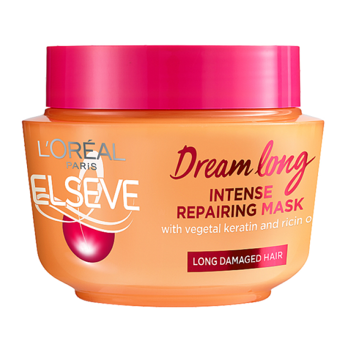 L'Oréal Paris Elseve — маска для довгого і пошкодженого волосся з рослинним кератином і касторовою олією, 300 мл