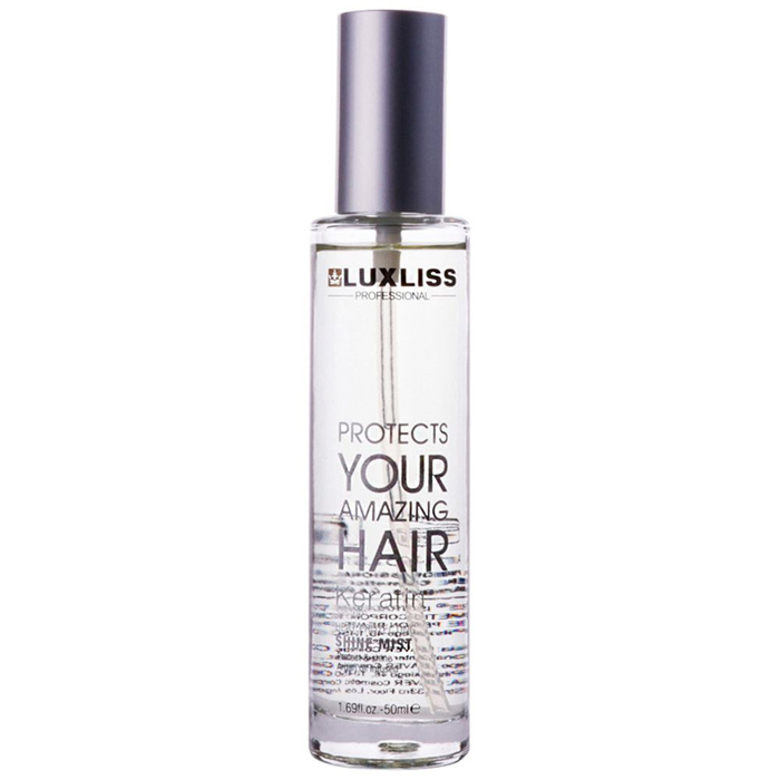 Кератиновий спрей блиск для волосся Keratin Heat Protecting Shine Mist Luxliss, 50 мл