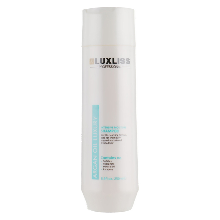 Зволожуючий шампунь з аргановим маслом Intensive Moisture Shampoo Luxliss, 250 мл