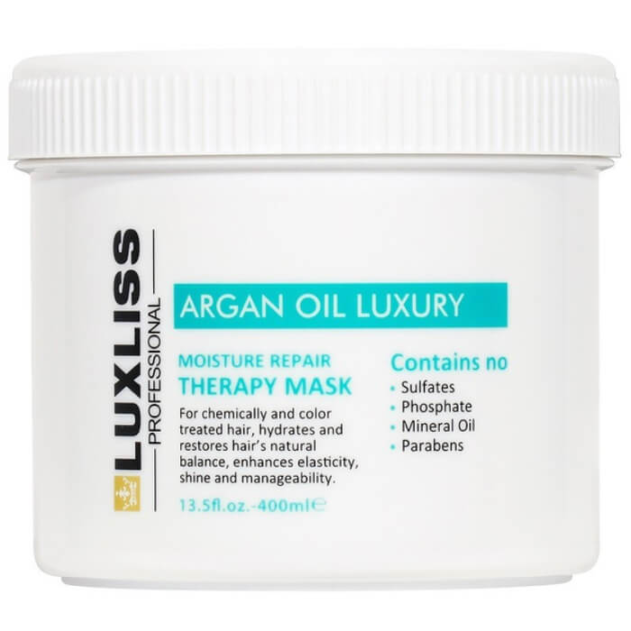 Увлажняющая маска с аргановым маслом Moisture Therapy Repair Mask Luxliss, 400 мл