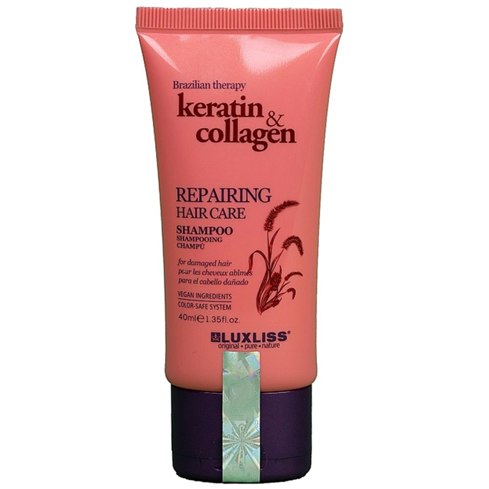 Шампунь восстанавливающий для волос Repairing Hair Care Shampoo Luxliss, 40 мл