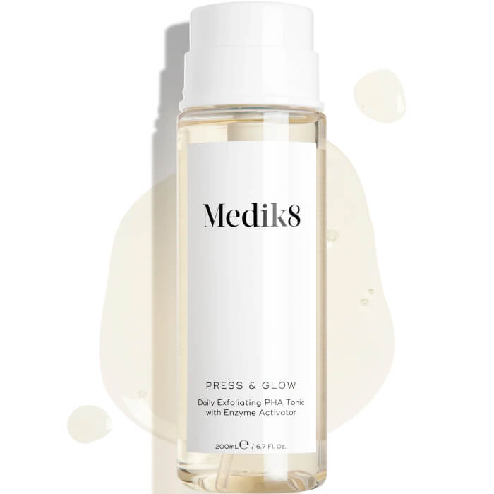 Щоденний відлущувальний тонік з кислотою PHA й активатором ферментів Press & Glow Medik8, 200 мл