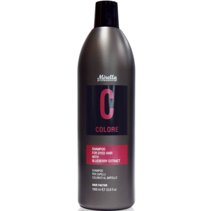Шампунь для фарбованого волосся з екстрактом чорницi Mirella, 1000 мл