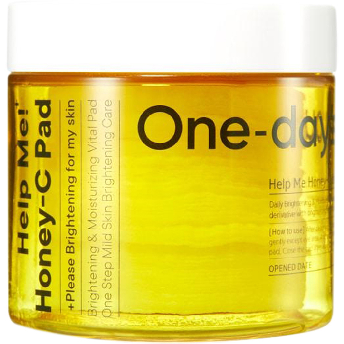 Тонер-диски для обличчя з прополісом та вітаміном С Help Me! Honey-C Pad One-days you, 60шт