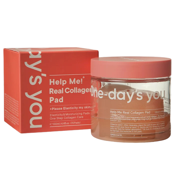 Тонер-диски для обличчя з колагеном Help Me Real Collagen Pad One-days you, 70шт