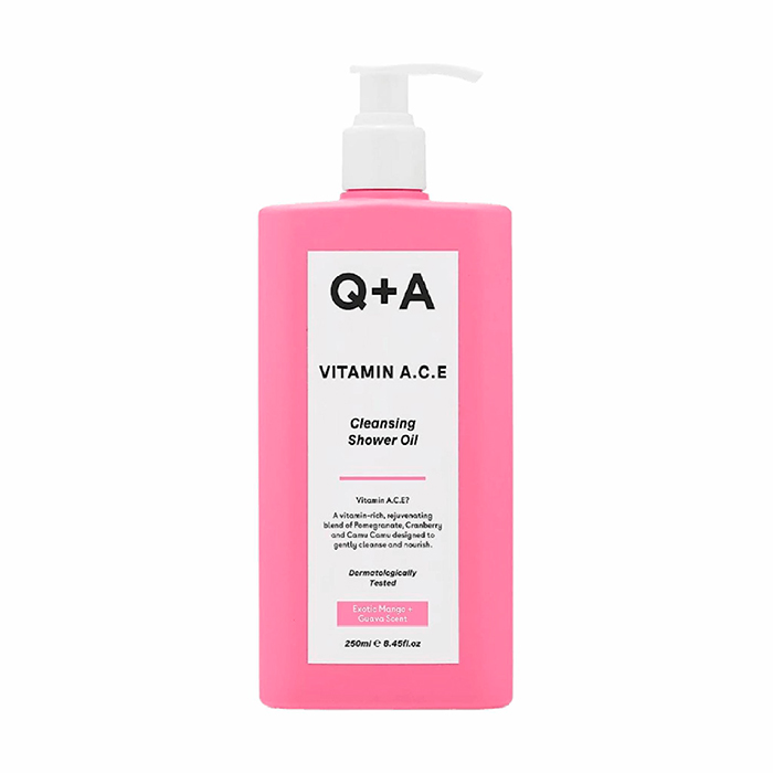 Витаминизированное масло для душа Q+A Vitamin A.C.E Cleansing Shower Oil, 250 ml