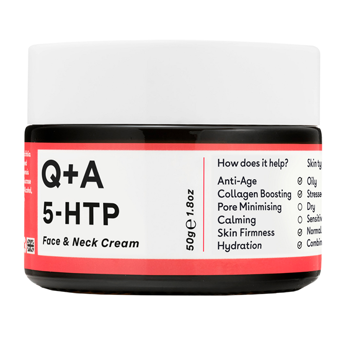 Крем для обличчя та шиї Q+A 5-HTP Face & Neck Cream, 50 г