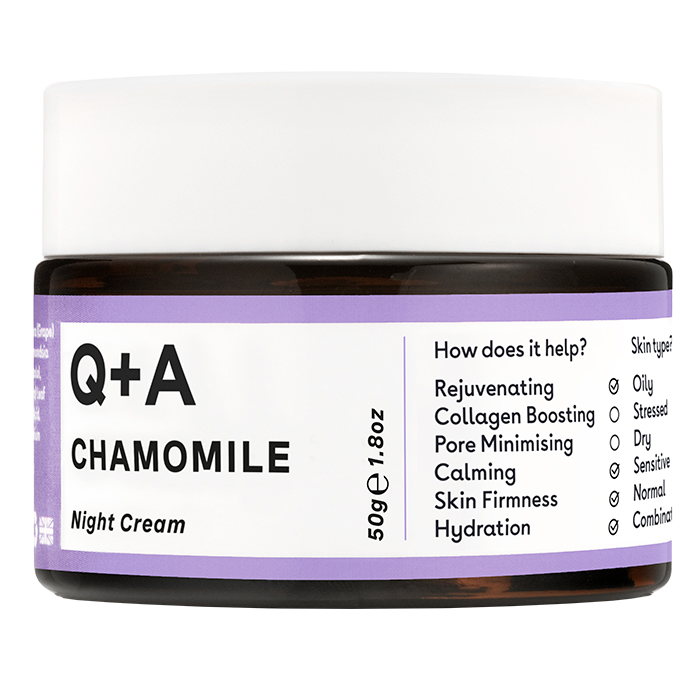 Нічний крем для обличчя Q+A Chamomile Calming Night Cream, 50 г