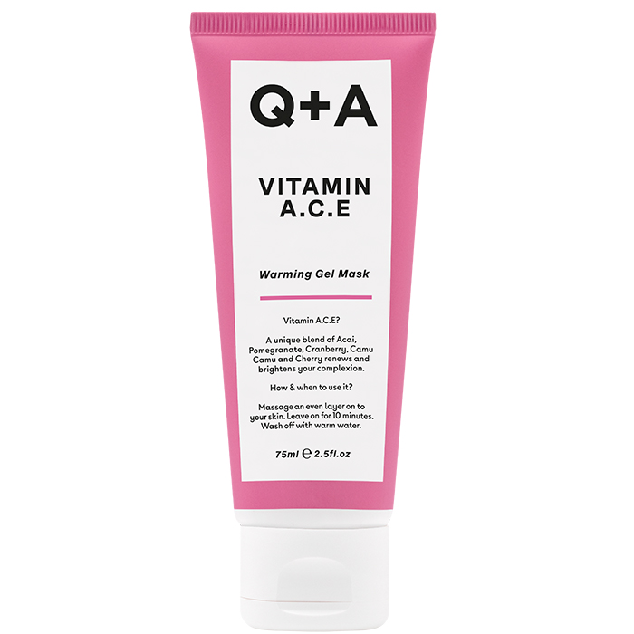 Мультивітамінна маска для обличчя Q+A Vitamin A.C.E. Warming Gel Mask, 75 мл