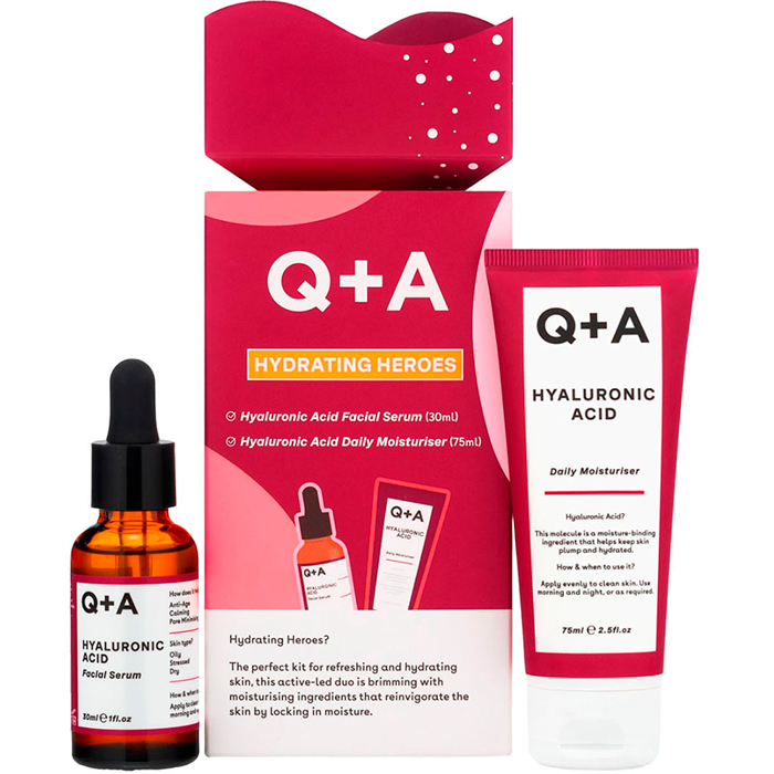 Подарунковий набір для зволоження шкіри Q+A Hydrating Heroes Gift Set