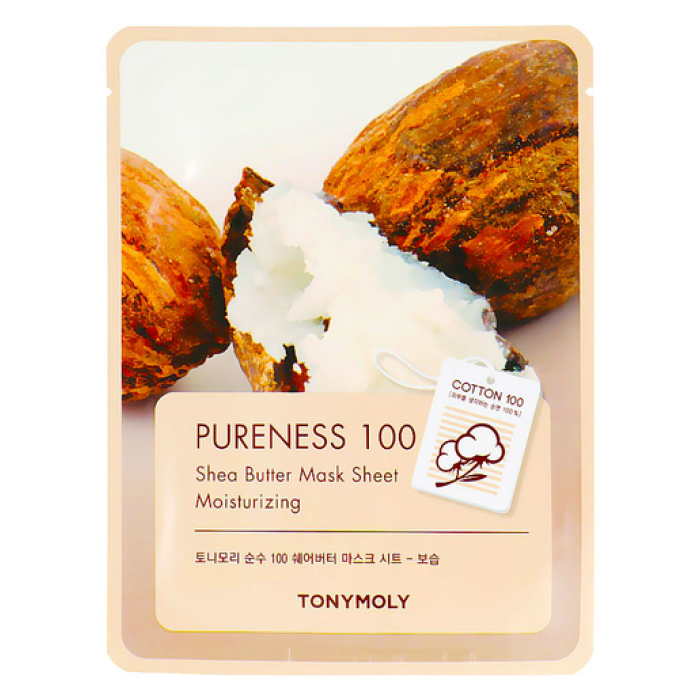 Тканинна маска з екстрактом олії Ши Pureness 100 Shea Butter Mask Sheet TONYMOLY, 21 мл