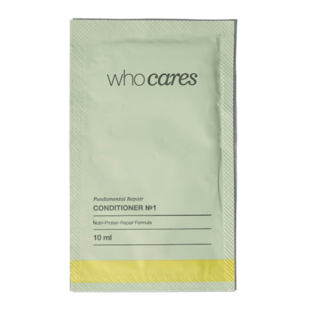 Who Cares Fundamental Repair Conditioner №1 — живильний кондиціонер для сухого та пошкодженого волосся, пробник 10 мл